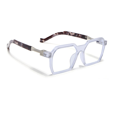 Voyage Matt Transparent Square Eyeglasses for Men & Women (8779MG5062-C3)