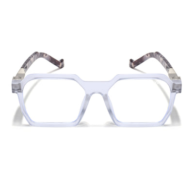 Voyage Matt Transparent Square Eyeglasses for Men & Women (8779MG5062-C3)