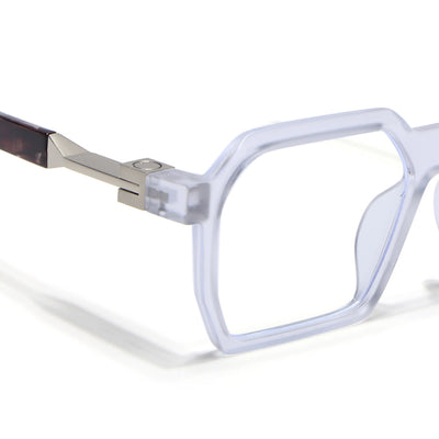 Voyage Matt Transparent Square Eyeglasses for Men & Women (8779MG5062-C3)
