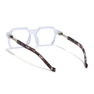 Voyage Matt Transparent Square Eyeglasses for Men & Women (8779MG5062-C3)