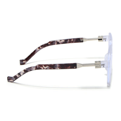 Voyage Matt Transparent Square Eyeglasses for Men & Women (8779MG5062-C3)
