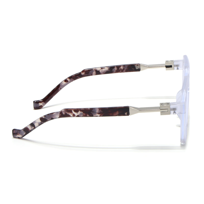 Voyage Matt Transparent Square Eyeglasses for Men & Women (8779MG5062-C3)