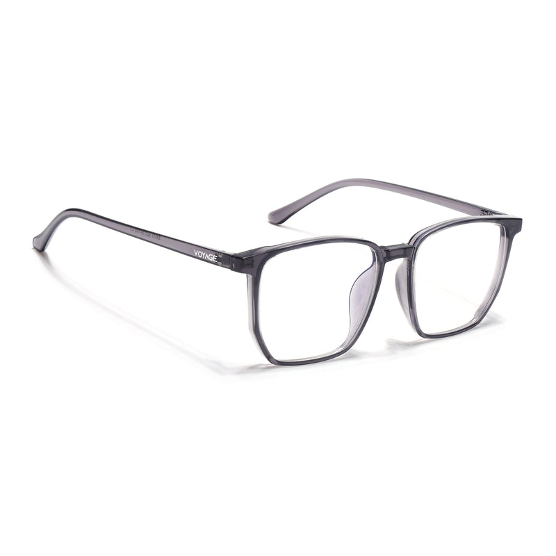 Voyage Air Grey Square Eyeglasses for Men & Women (88013MG4557-C2)