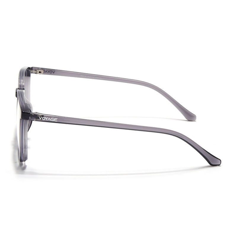 Voyage Air Grey Square Eyeglasses for Men & Women (88013MG4557-C2)