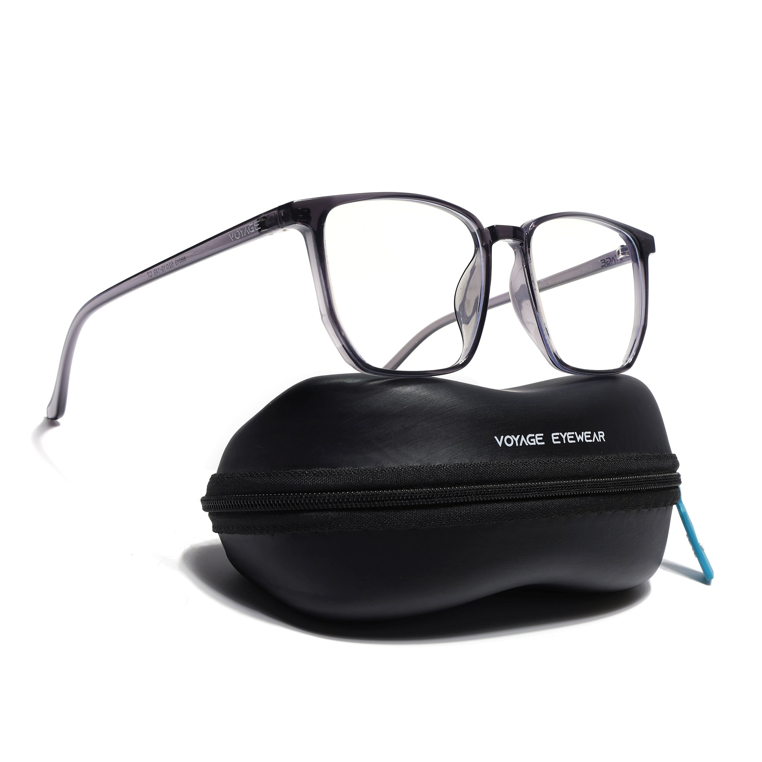 Voyage Air Grey Square Eyeglasses for Men & Women (88013MG4557-C2)