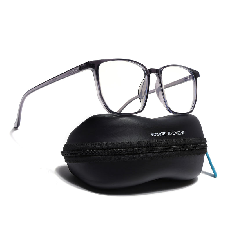 Voyage Air Grey Square Eyeglasses for Men & Women (88013MG4557-C2)