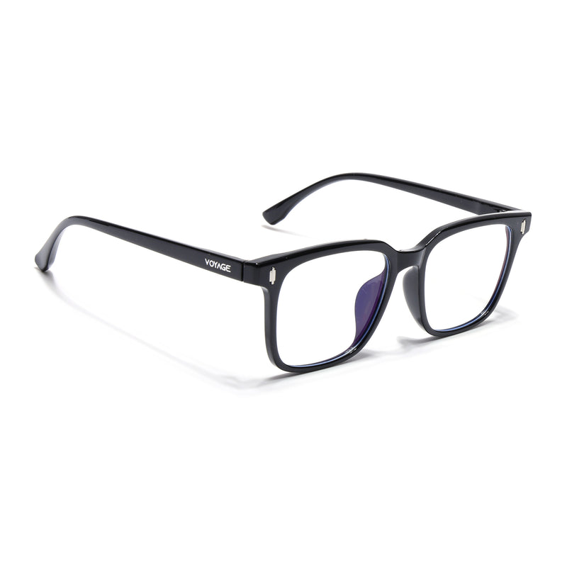 Voyage Air Shine Black Square Eyeglasses for Men & Women (88015MG4593-C1)