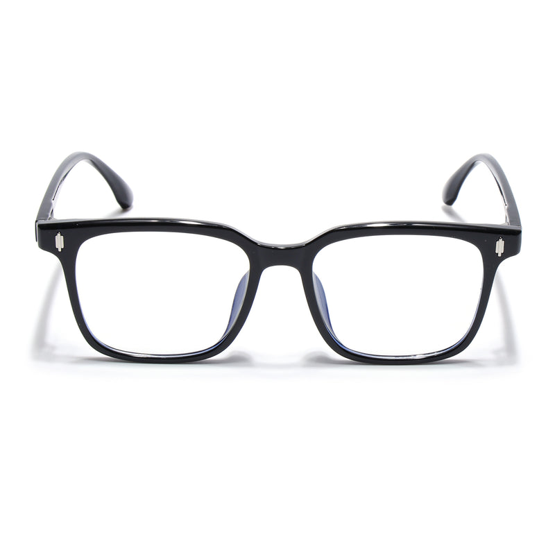 Voyage Air Shine Black Square Eyeglasses for Men & Women (88015MG4593-C1)