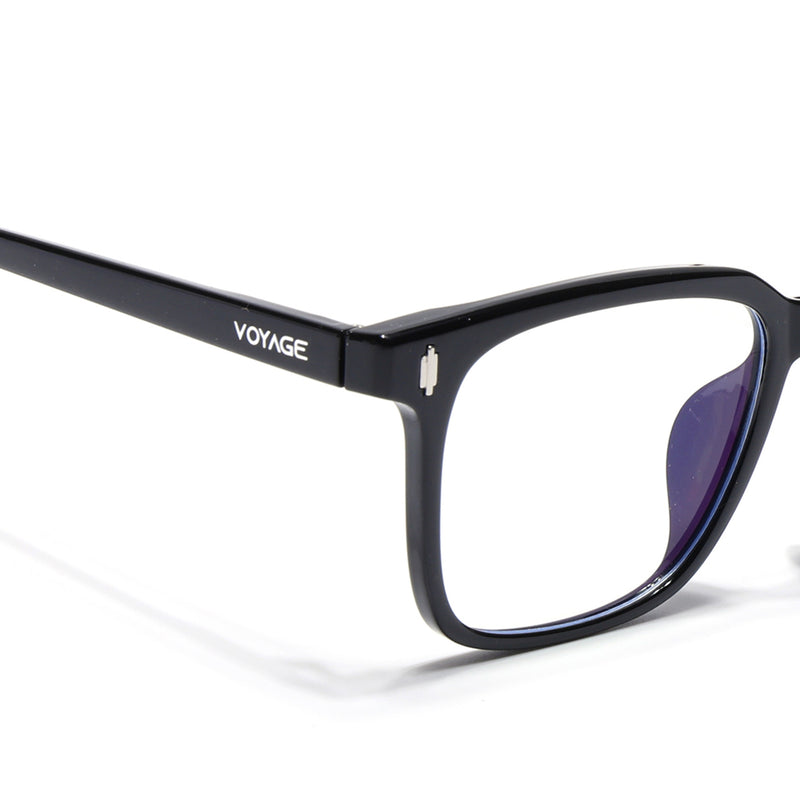 Voyage Air Shine Black Square Eyeglasses for Men & Women (88015MG4593-C1)