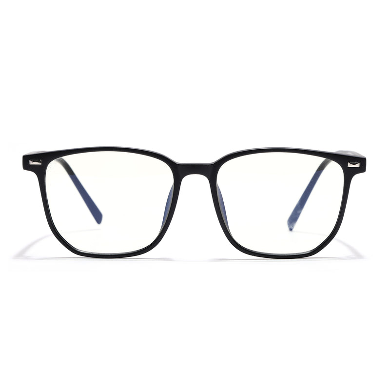 Voyage Air Matt Black Square Eyeglasses for Men & Women (88021MG4591-C3)