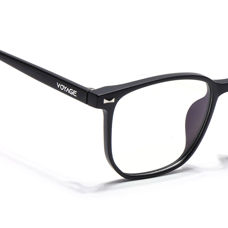 Voyage Air Matt Black Square Eyeglasses for Men & Women (88021MG4591-C3)