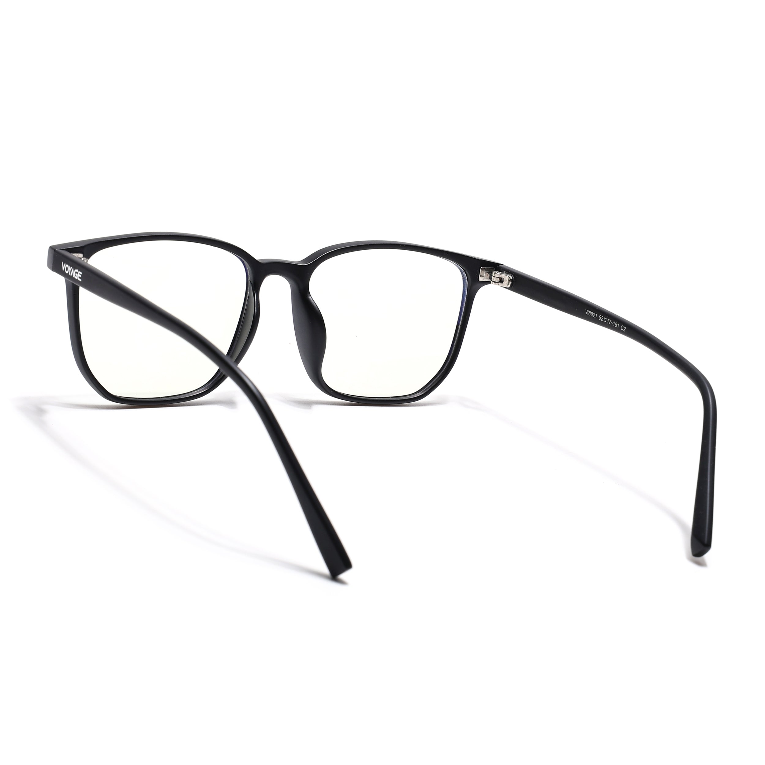 Voyage Air Matt Black Square Eyeglasses for Men & Women (88021MG4591-C3)