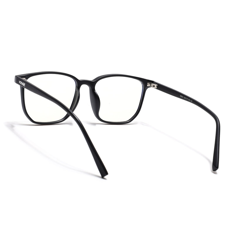 Voyage Air Matt Black Square Eyeglasses for Men & Women (88021MG4591-C3)