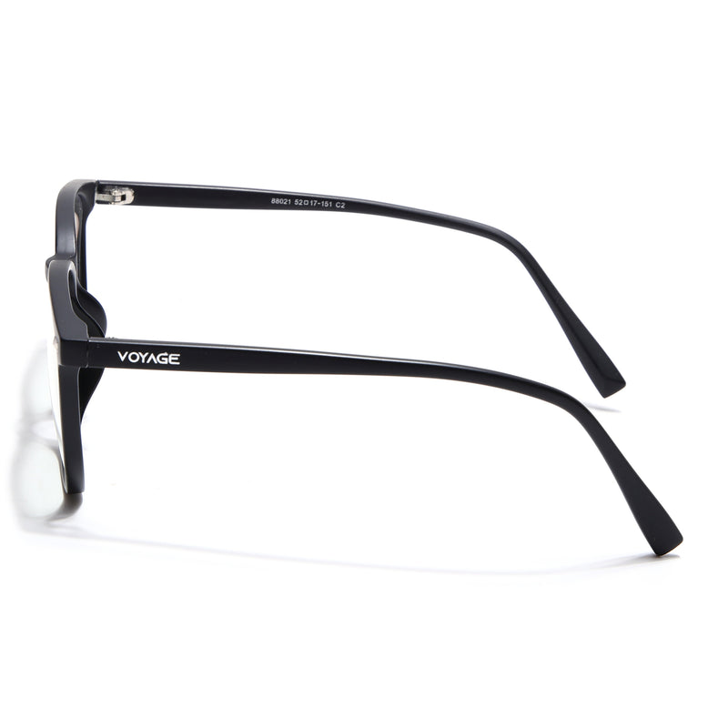 Voyage Air Matt Black Square Eyeglasses for Men & Women (88021MG4591-C3)