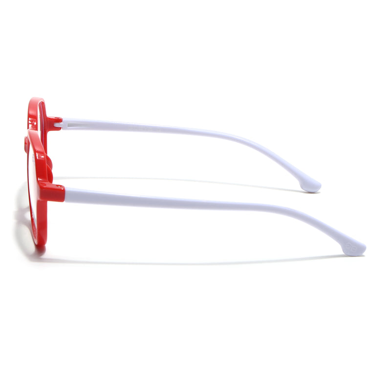 Goeye Red Hexagon Eyeglasses for Kids (Girls & Boys - 8802GE1279-C4)