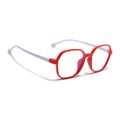 Goeye Red Hexagon Eyeglasses for Kids (Girls & Boys - 8802GE1279-C4)