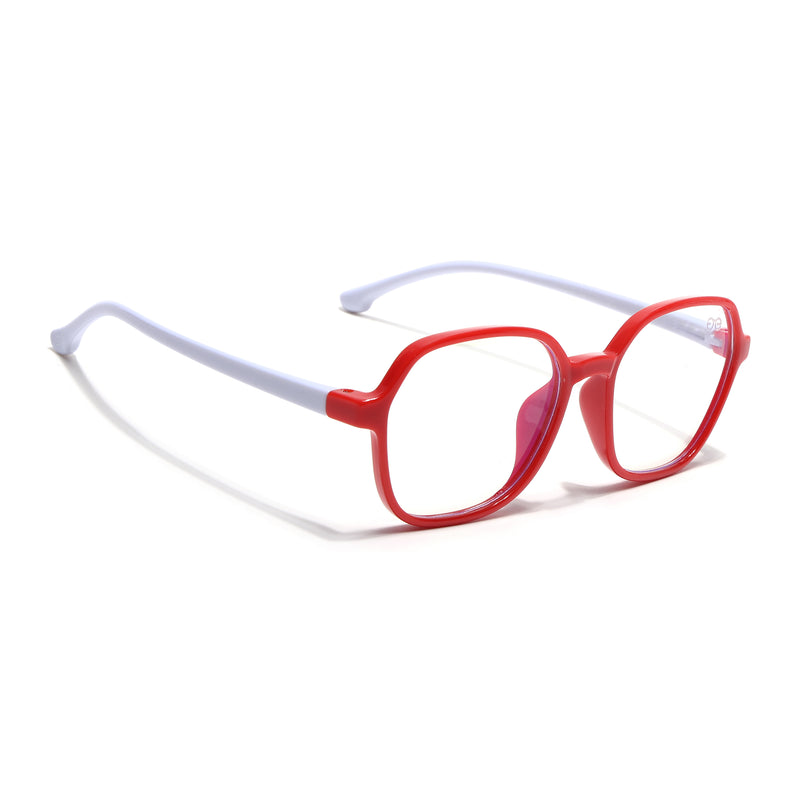 Goeye Red Hexagon Eyeglasses for Kids (Girls & Boys - 8802GE1279-C4)