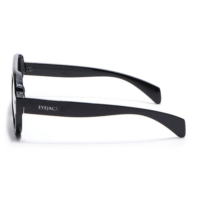 Eyejack Black Oversize Sunglasses for Men & Women (8821CL1094)