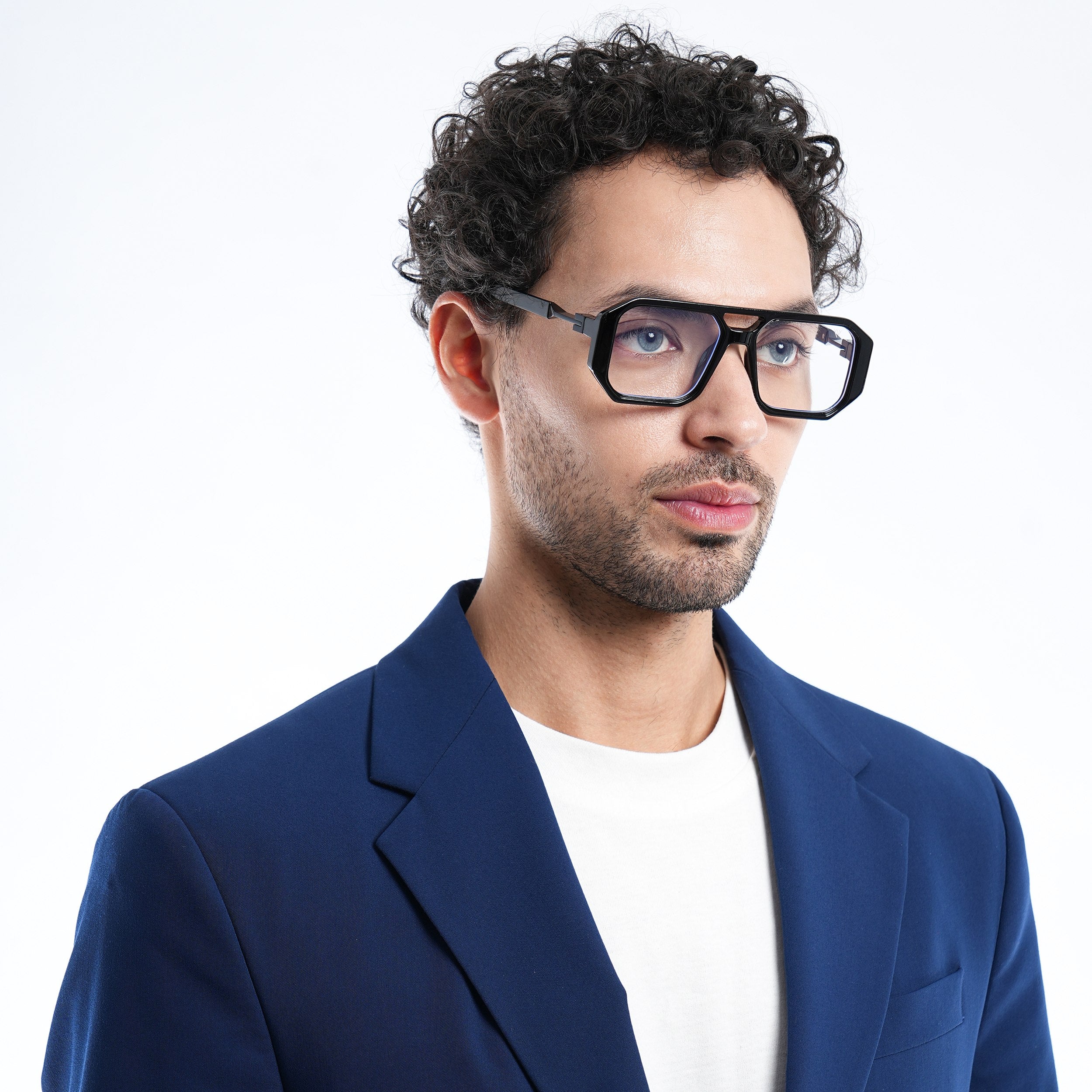 VictorX | Shine Black Wayfarer Eyeglasses for Men & Women (8838MG5070-C1)