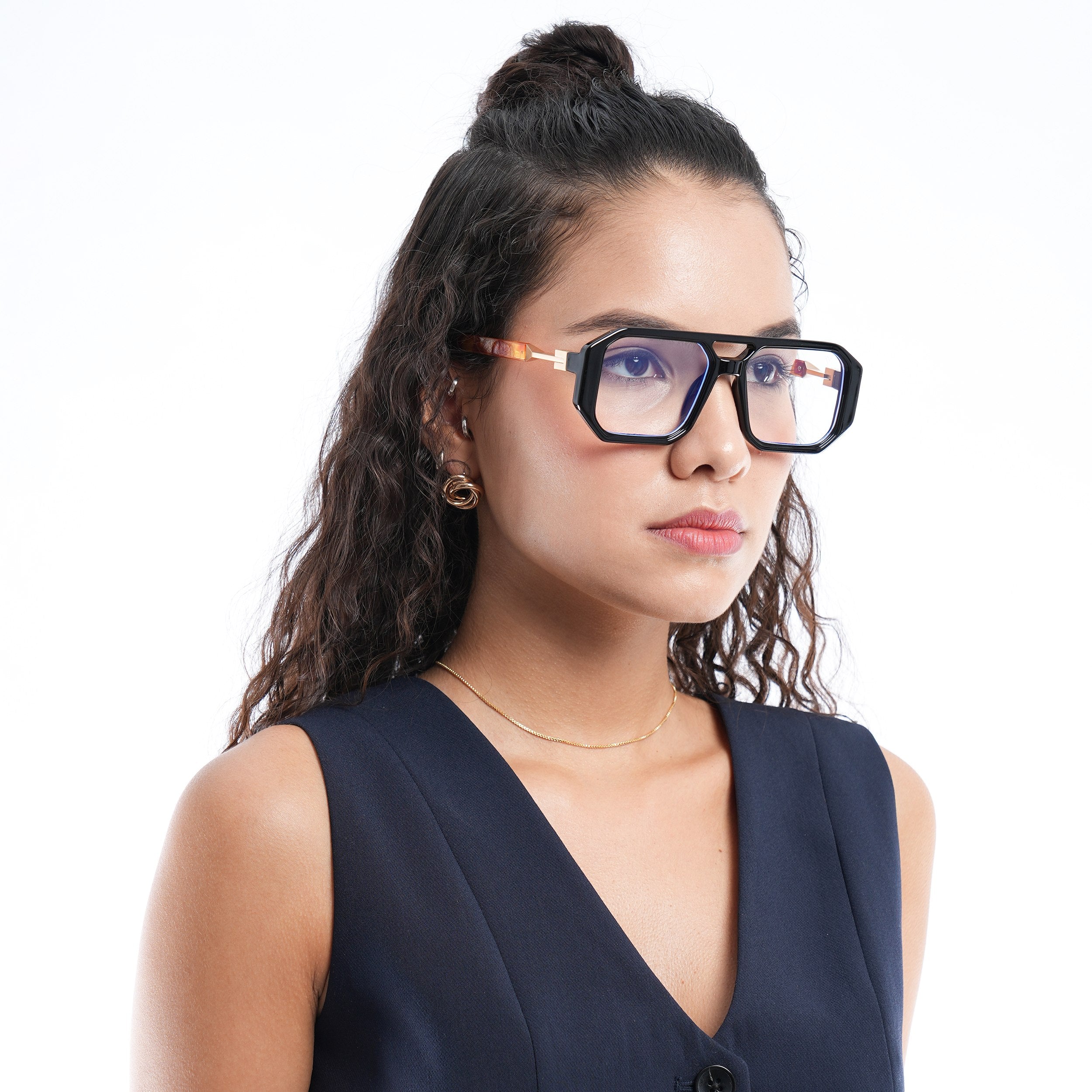 VictorX | Black Wayfarer Eyeglasses for Men & Women (8838MG5072-C3)