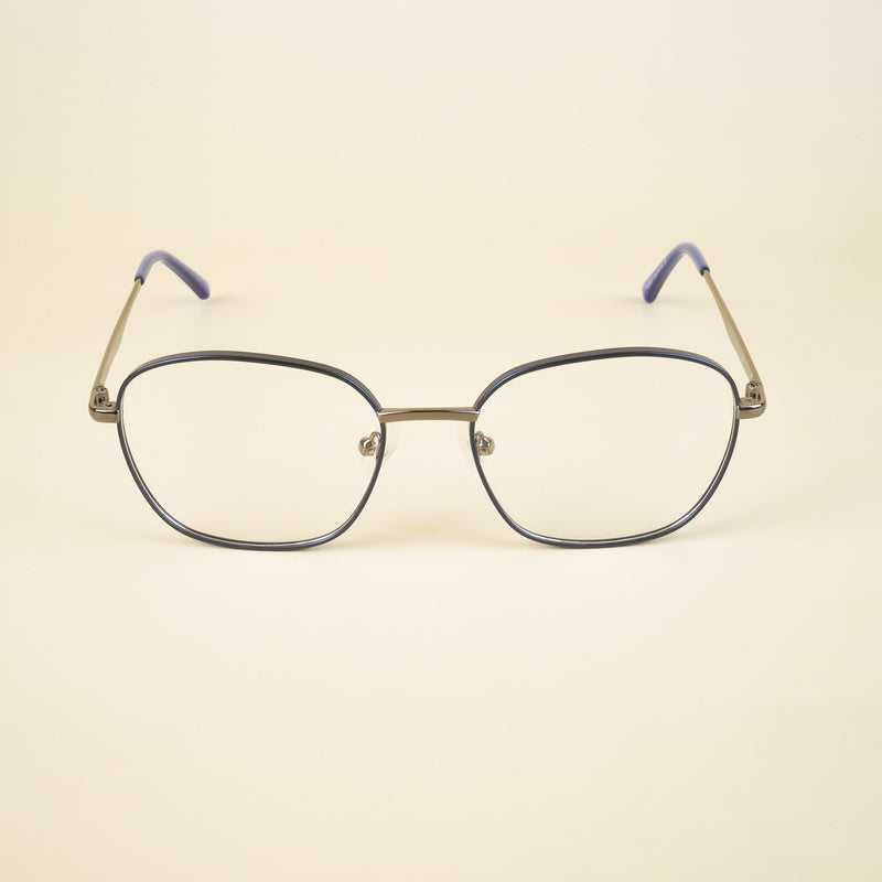 Voyage Blue Square Eyeglasses for Men & Women (YC82051MG4634-C2)