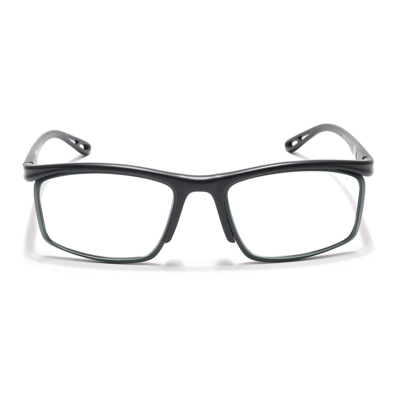 Voyage Select Black & Olive Wrap Around Eyeglasses for Men & Women (9008SLMG6494-C1)