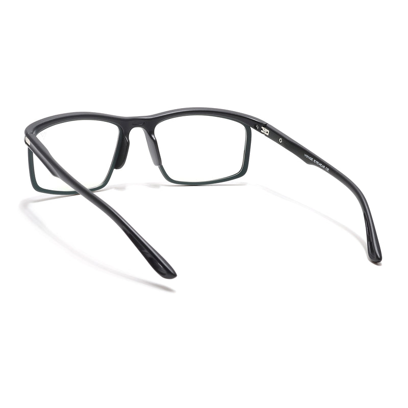 Voyage Select Black & Olive Wrap Around Eyeglasses for Men & Women (9008SLMG6494-C1)