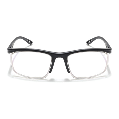 Voyage Select Black & Transparent Wrap Around Eyeglasses for Men & Women (9008SLMG6495-C2)
