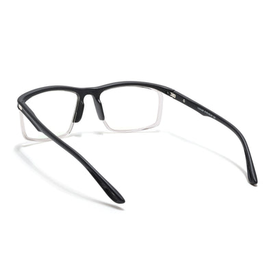 Voyage Select Black & Transparent Wrap Around Eyeglasses for Men & Women (9008SLMG6495-C2)