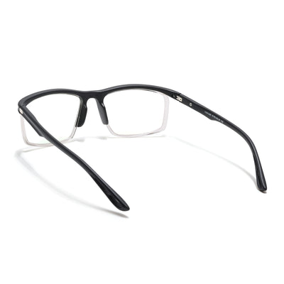 Voyage Select Black & Transparent Wrap Around Eyeglasses for Men & Women (9008SLMG6495-C2)