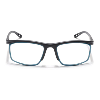 Voyage Select Black & Blue Wrap Around Eyeglasses for Men & Women (9008SLMG6496-C3)