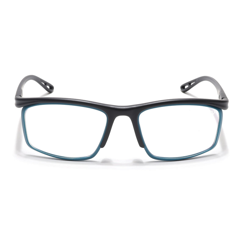 Voyage Select Black & Blue Wrap Around Eyeglasses for Men & Women (9008SLMG6496-C3)