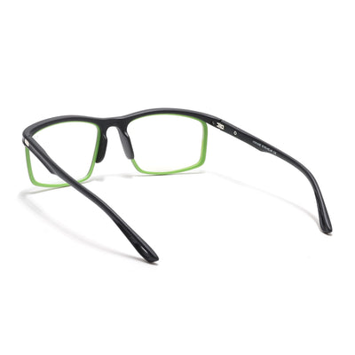 Voyage Select Black & Green Wrap Around Eyeglasses for Men & Women (9008SLMG6497-C4)