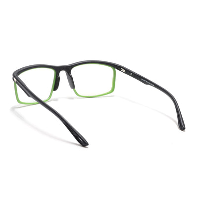 Voyage Select Black & Green Wrap Around Eyeglasses for Men & Women (9008SLMG6497-C4)