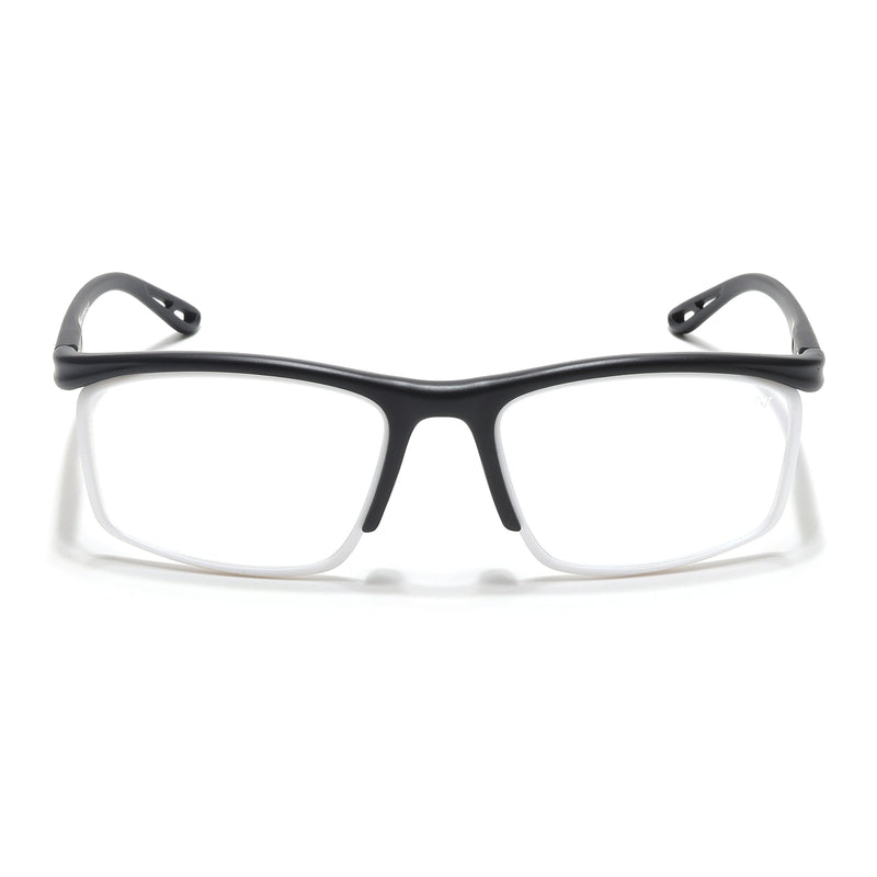 Voyage Select Black & White Wrap Around Eyeglasses for Men & Women (9008SLMG6498-C5)