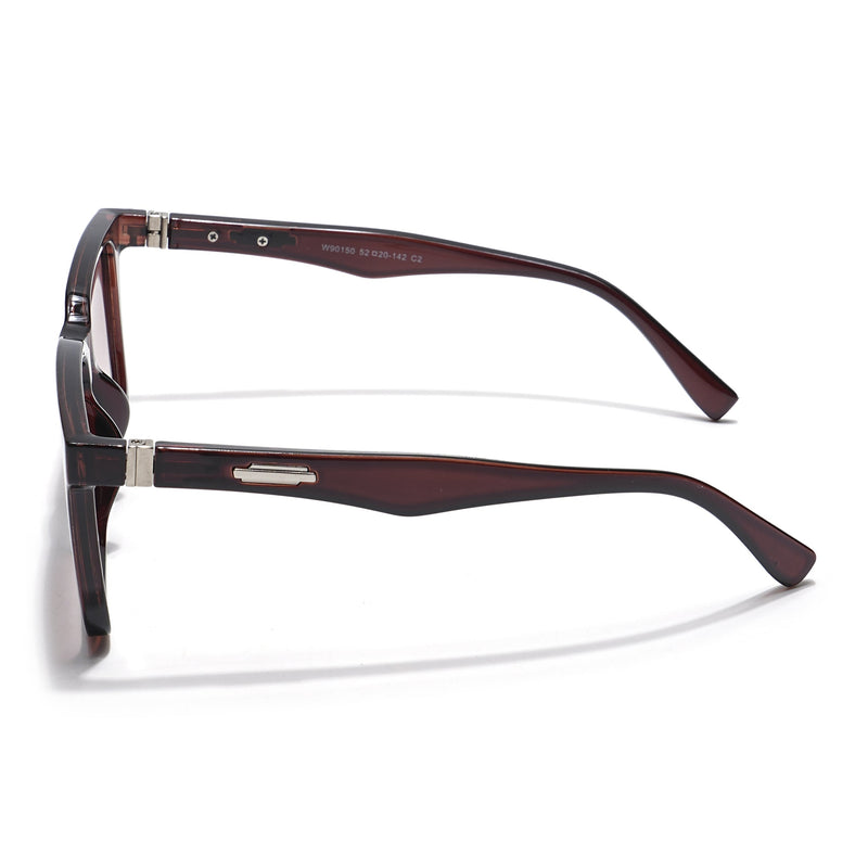 Eyejack Brown & Clear Square Sunglasses for Men & Women (90150CL757)