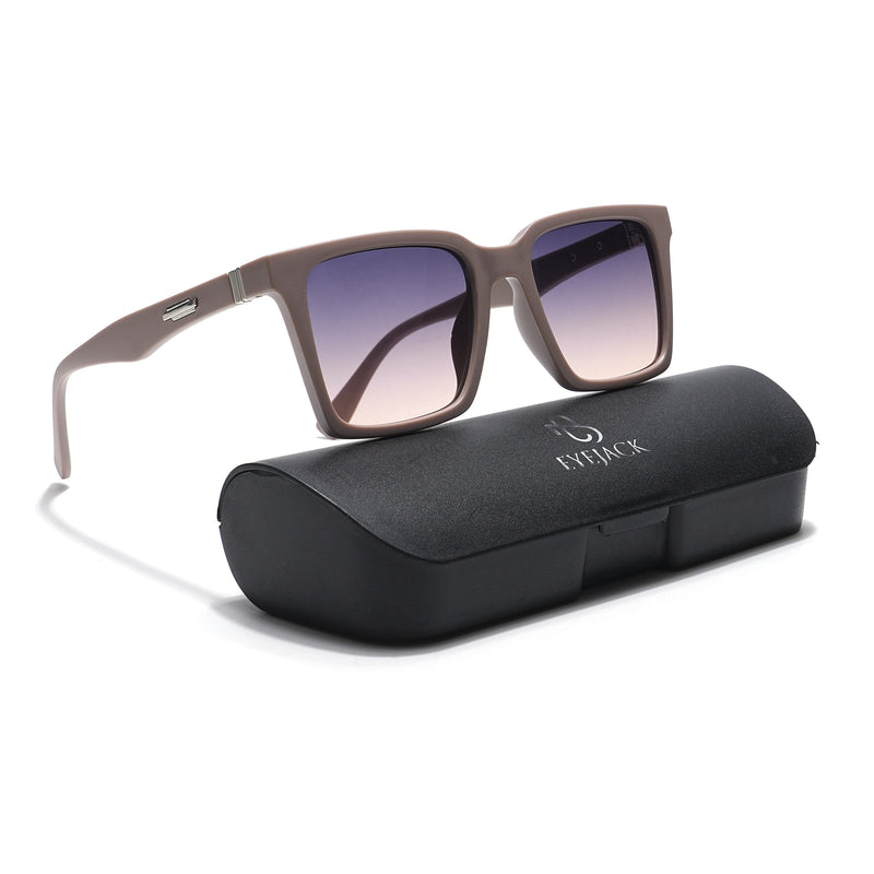 Eyejack Grey & Nude Square Sunglasses for Men & Women (90150CL758)
