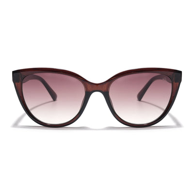 Eyejack Brown & Clear Cateye Sunglasses for Women (90151CL760)