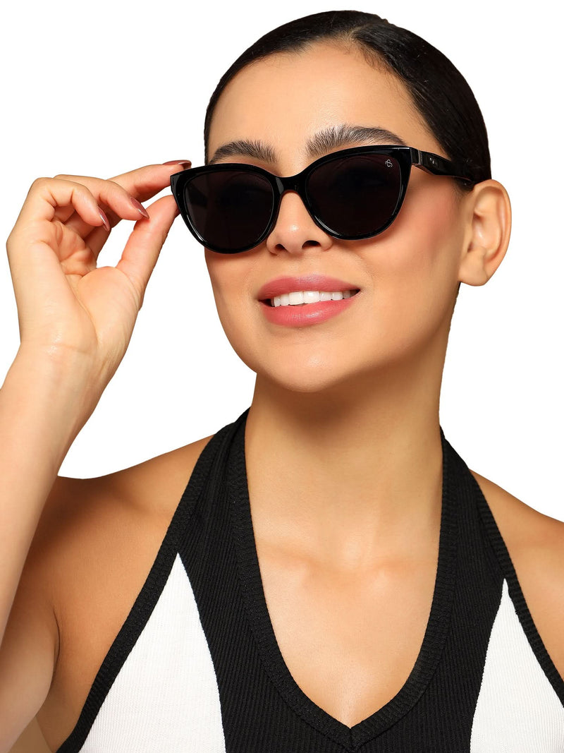 Eyejack Black Cateye Sunglasses for Women (90151CL759)