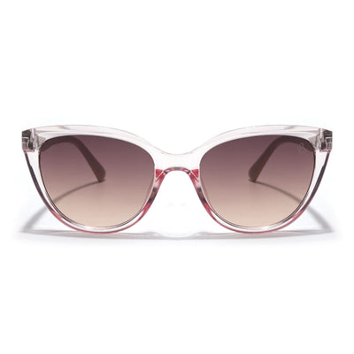 Eyejack Transparent Pink Cateye Sunglasses for Women (90151CL761)