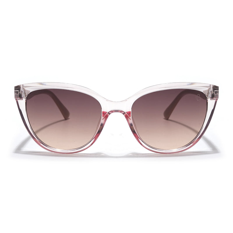 Eyejack Transparent Pink Cateye Sunglasses for Women (90151CL761)