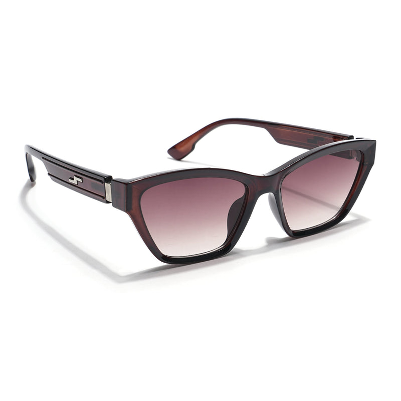 Eyejack Brown & Clear Cateye Sunglasses for Women (90152CL764)