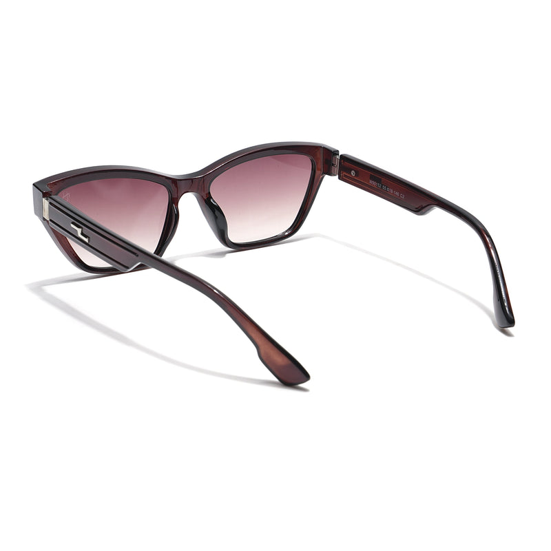 Eyejack Brown & Clear Cateye Sunglasses for Women (90152CL764)