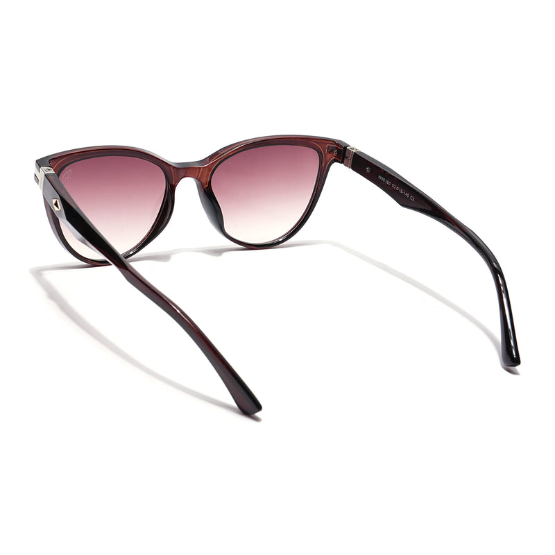 Eyejack Brown & Clear Cateye Sunglasses for Women (90160CL818)