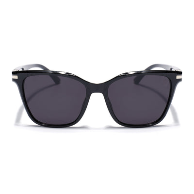 Eyejack Square Sunglasses for Men & Women (Black Lens | Black Frame - 90161CL770)