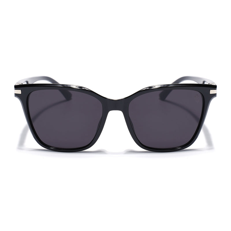 Eyejack Square Sunglasses for Men & Women (Black Lens | Black Frame - 90161CL770)