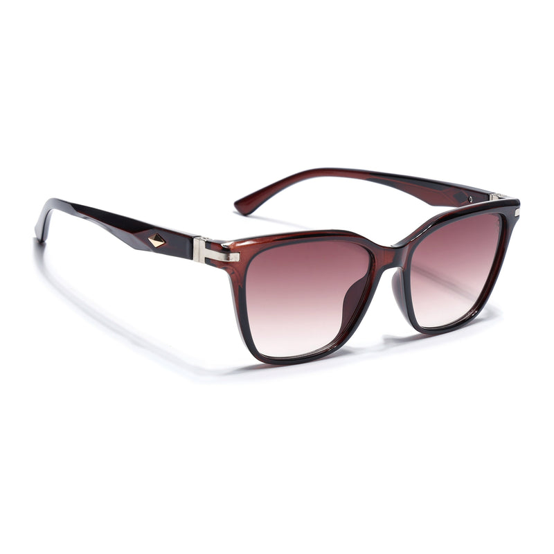 Eyejack Square Sunglasses for Men & Women (Brown & Clear Lens | Brown Frame - 90161CL771)