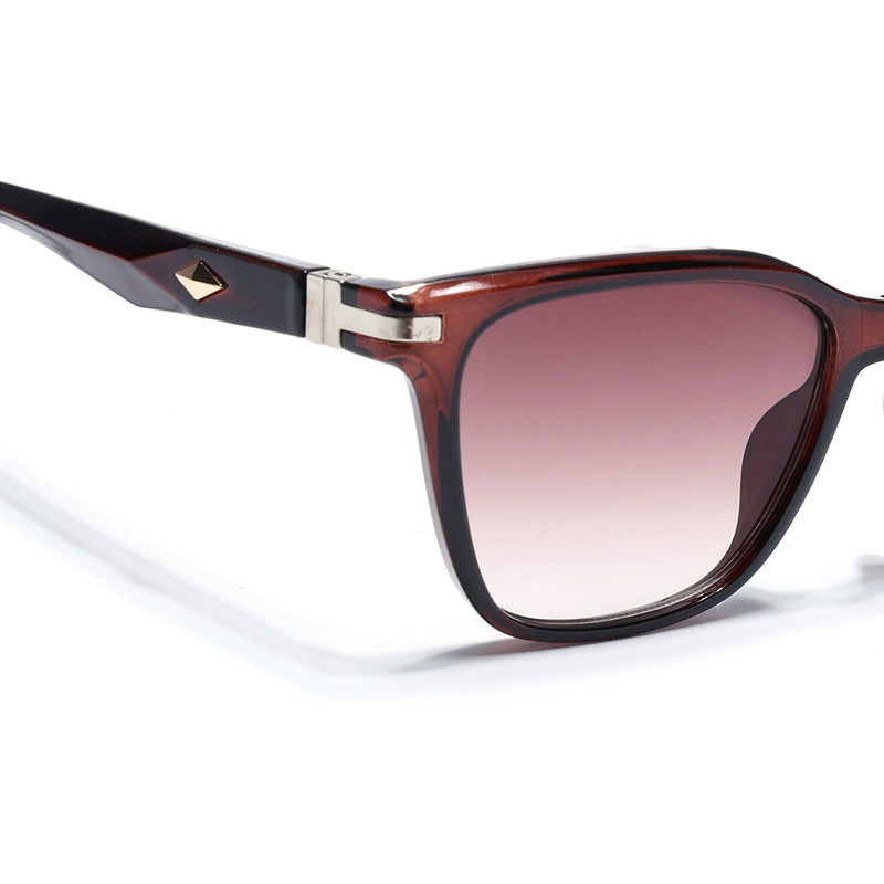 Eyejack Square Sunglasses for Men & Women (Brown & Clear Lens | Brown Frame - 90161CL771)