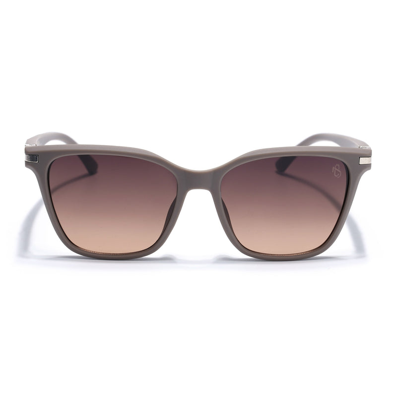 Eyejack Square Sunglasses for Men & Women (Brown & Clear Lens | Matt Brown Frame - 90161CL772)
