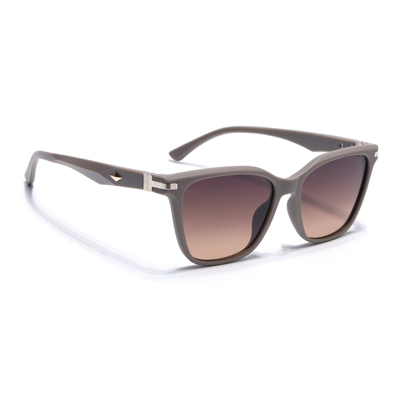 Eyejack Square Sunglasses for Men & Women (Brown & Clear Lens | Matt Brown Frame - 90161CL772)